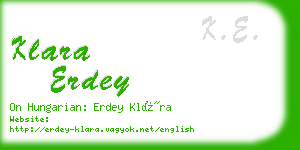 klara erdey business card